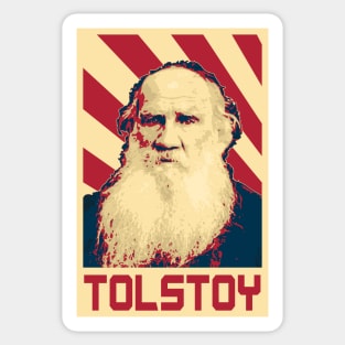 Leo Tolstoy Retro Propaganda Sticker